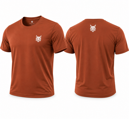FerLynx Performance Tee Brown - Front and back