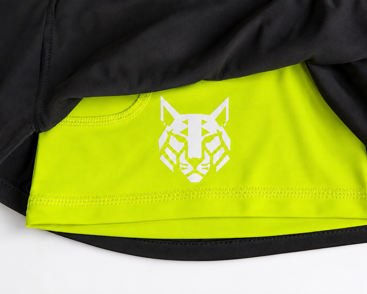 FerLynx Performance Short Black Green Mesh - Side view