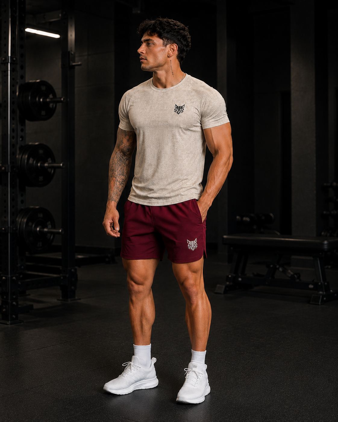 FerLynx Performance Tee Gray Black - Folded view