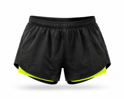 FerLynx Performance Short Black Green Mesh - Perforated detail