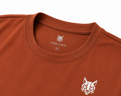 FerLynx Performance Tee Brown - Collar detail