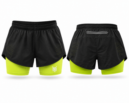 FerLynx Performance Short Black Green Mesh - Back view