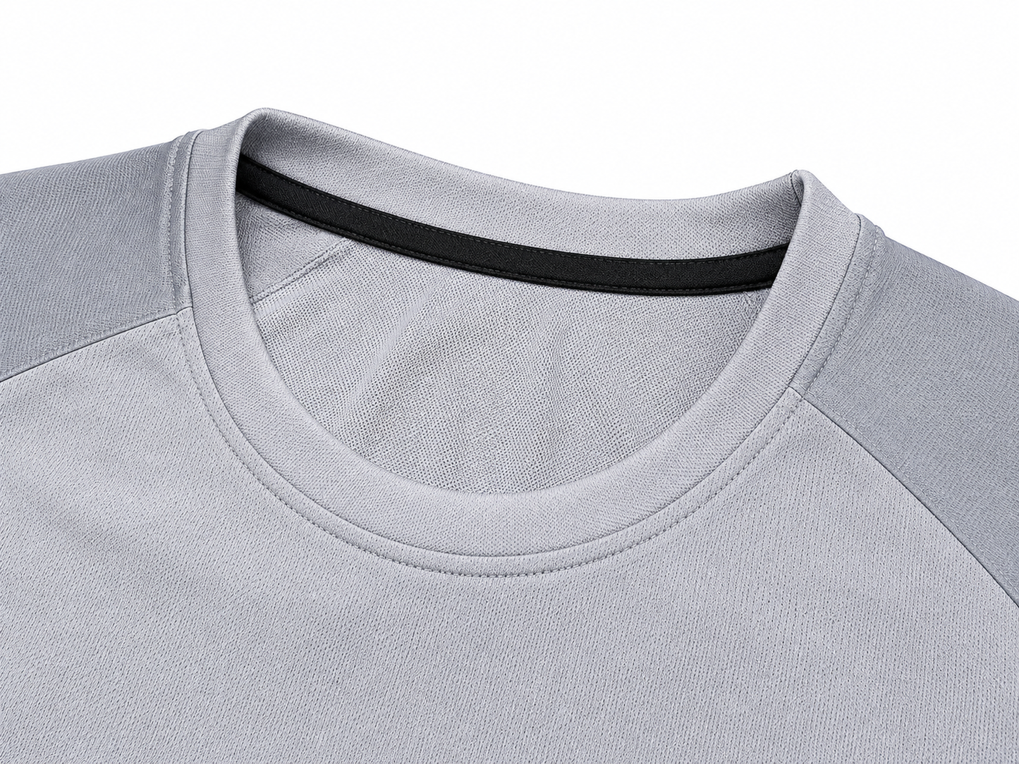 FerLynx Performance Tee Gray Black - Collar detail