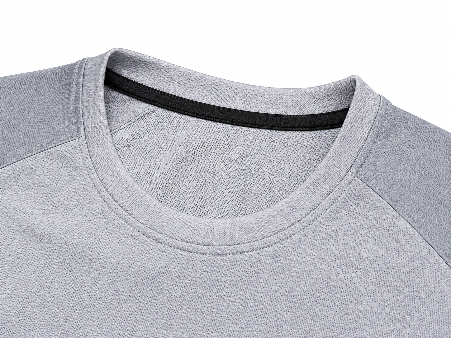 FerLynx Performance Tee Gray Black - Collar detail