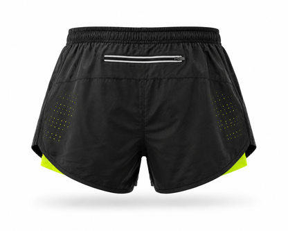 FerLynx Performance Short Black Green Mesh - Front view