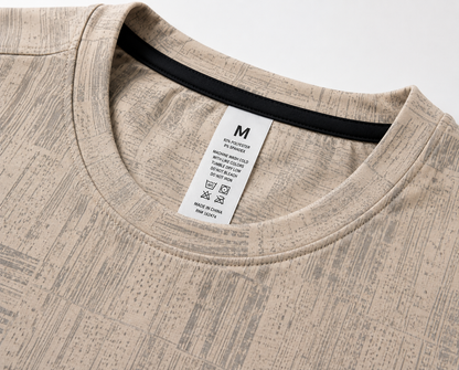 FerLynx Performance Tee Gray Black - Collar and label detail