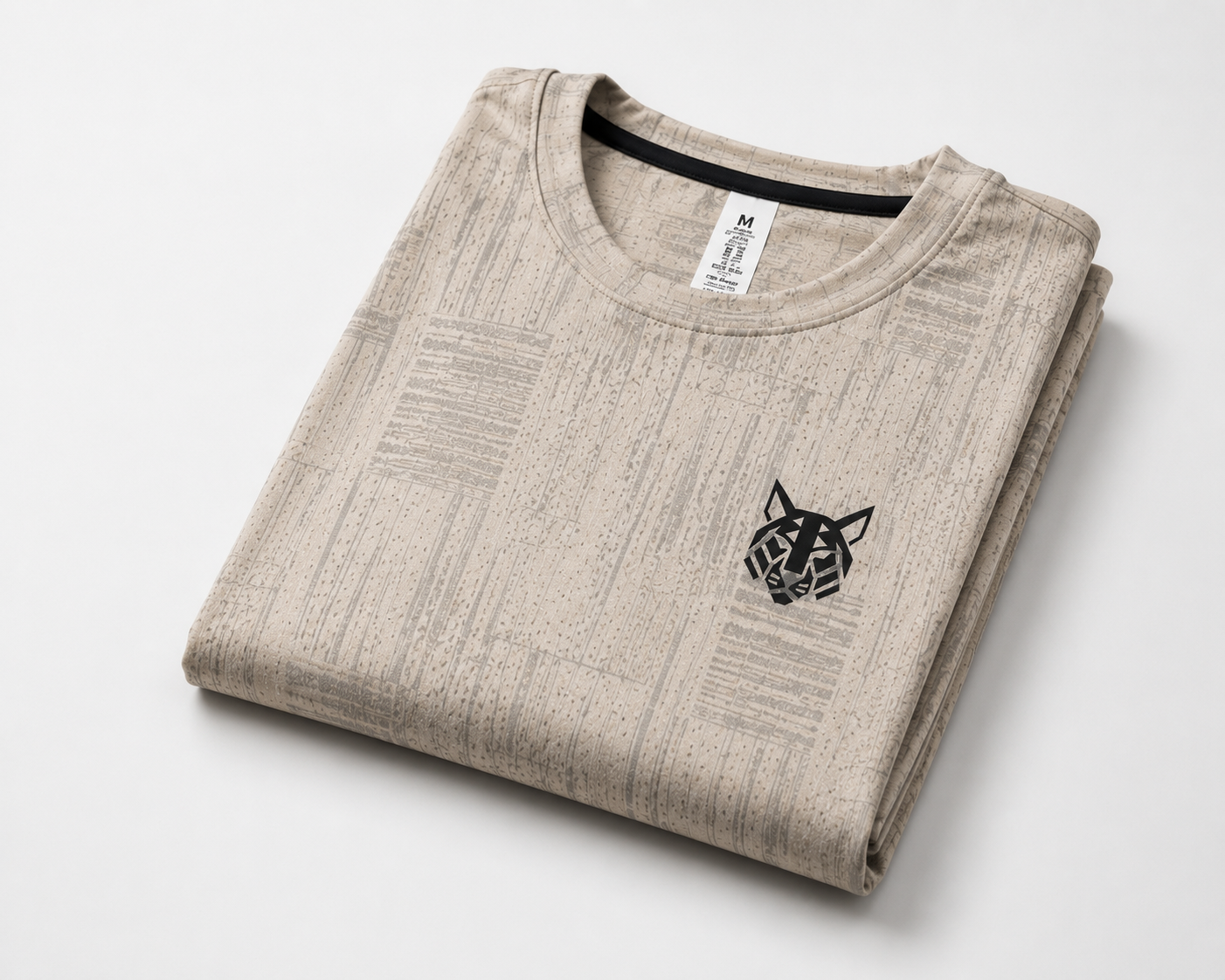 FerLynx Performance Tee Gray Black - Fabric texture detail